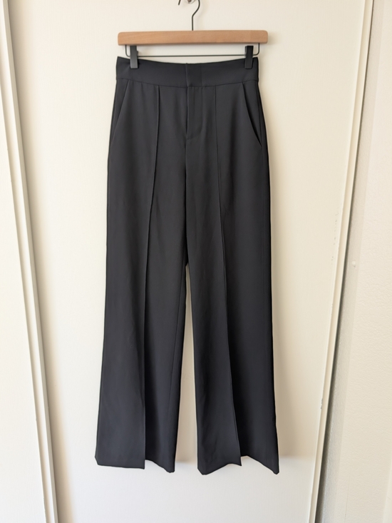 Alice + Olivia Pants - Alice + Olivia Womens 0 Black Wide Leg Dress Pants Trousers Minimalist Classic